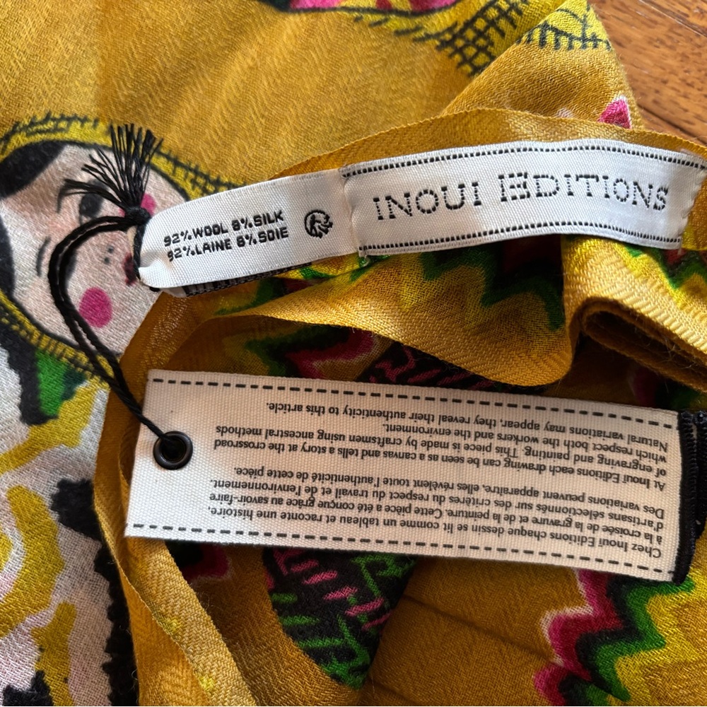Inoui Editions Yellow Silk Wool Scarf